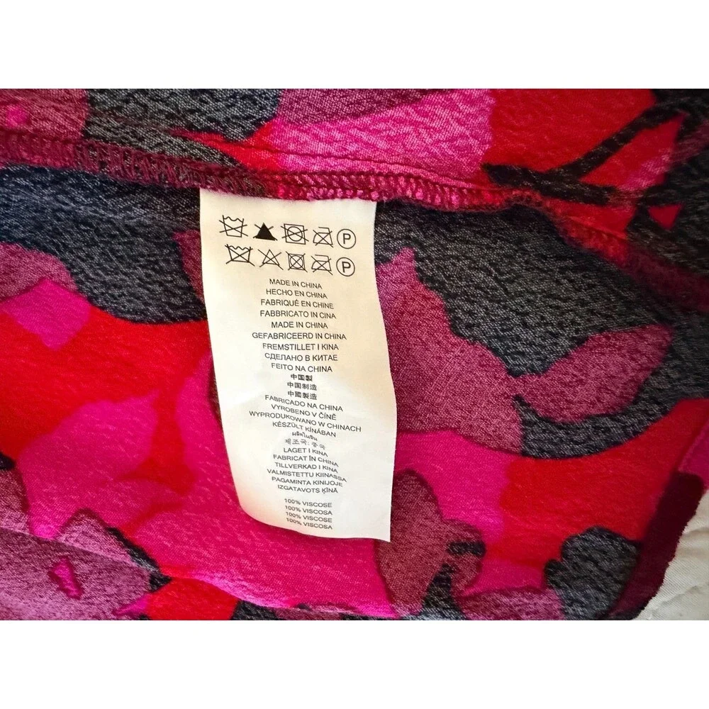 Michael Kors Women's Floral Print Blouse Size Small 100% Viscose Top Elegant